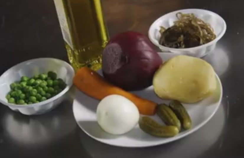 Винегрет: классический рецепт с горошком