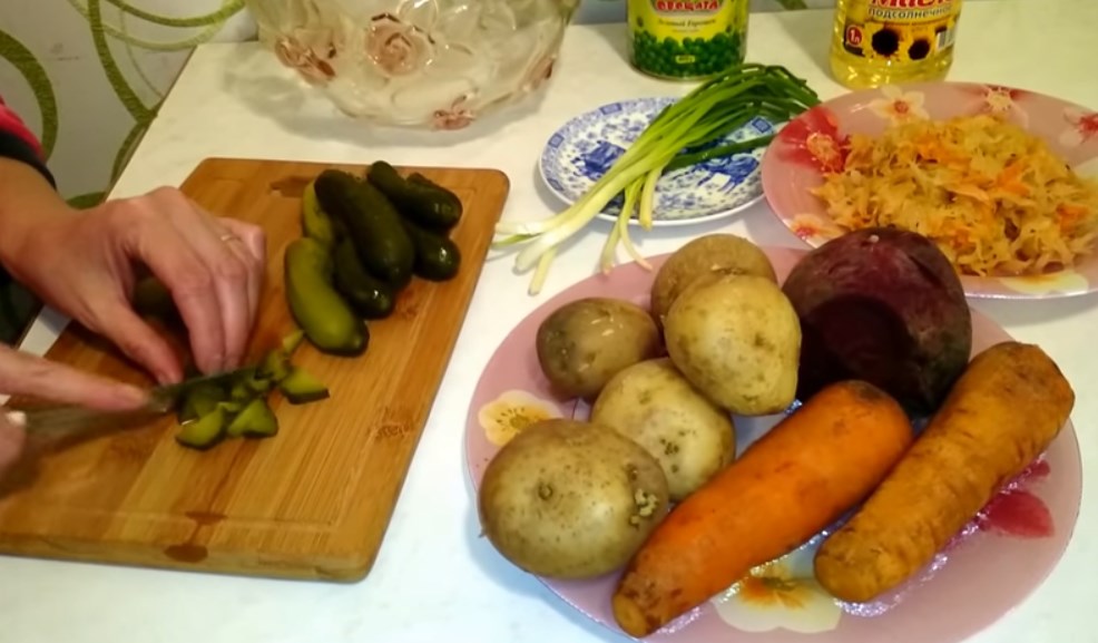 Винегрет: классический рецепт с горошком