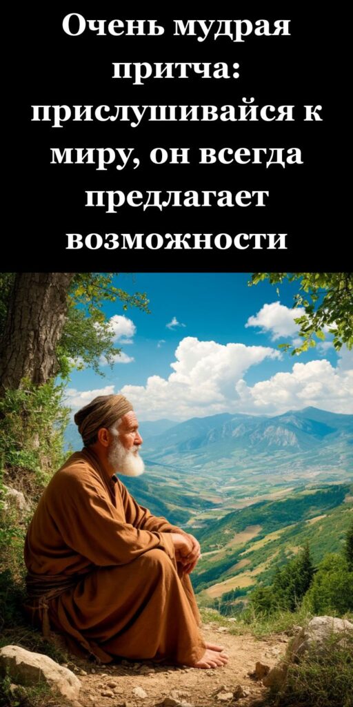 Очень мудрая притча: прислушивайся к миру, он всегда предлагает возможности