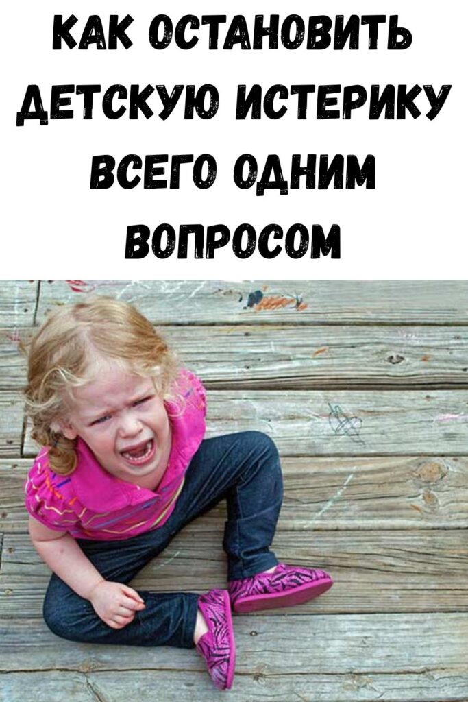 Как остановить детскую истерику всего одним вопросом