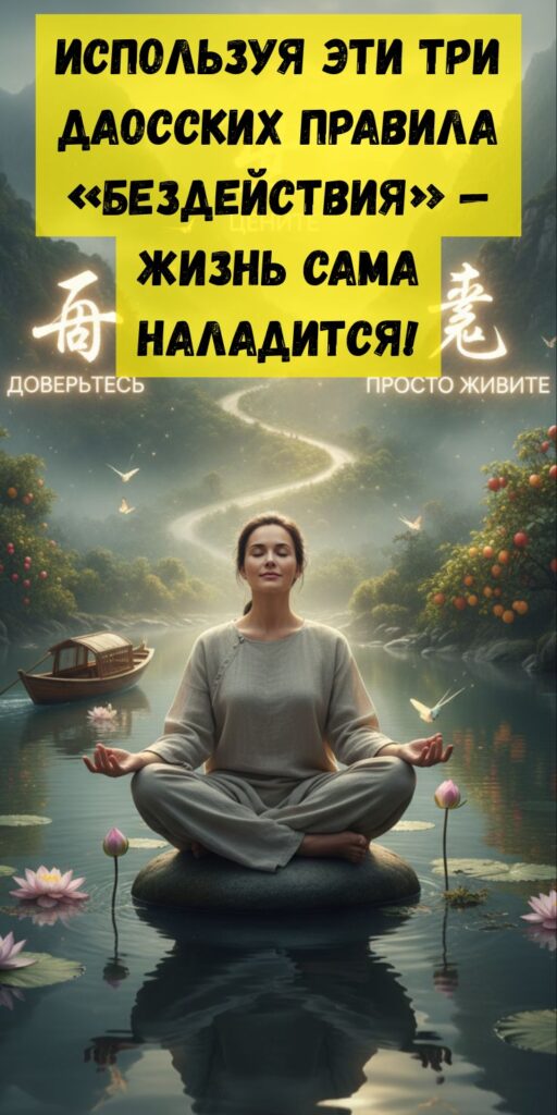 ИСПОЛЬЗУЯ ЭТИ ТРИ ДАОССКИХ ПРАВИЛА &laquo;БЕЗДЕЙСТВИЯ&raquo; &mdash; ЖИЗНЬ САМА НАЛАДИТСЯ!