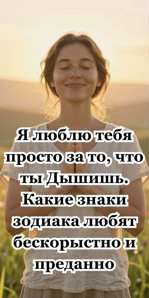 Я люблю тебя просто за то, что ты Дышишь. Какие знаки зодиака любят бескорыстно и преданно