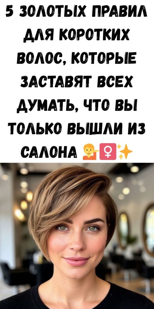 5 золотых правил для коротких волос, которые заставят всех думать, что вы только вышли из салона 💁‍♀️✨