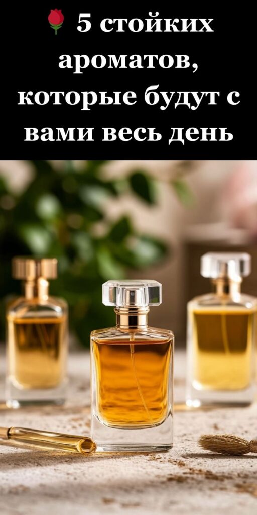 🌹 5 стойких ароматов, которые будут с вами весь день (и даже ночь!)