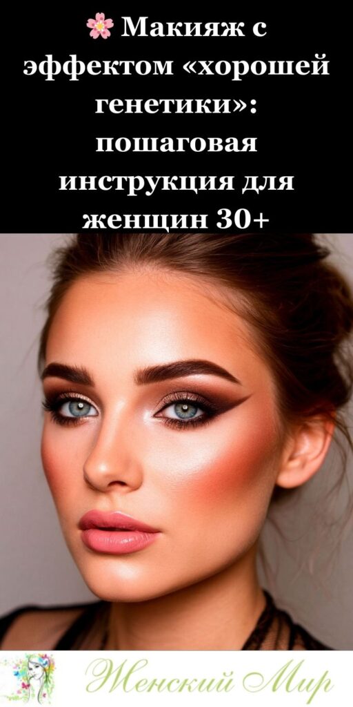 🌸 Макияж с эффектом «хорошей генетики»: пошаговая инструкция для женщин 30+