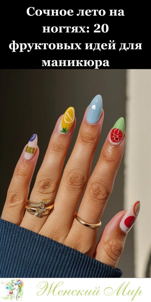 20 идей нейл-арта с фруктами, чтобы добавить сочности твоему лету 🍉🍓🍍