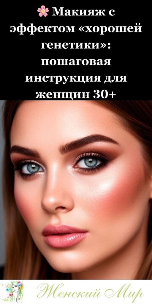 🌸 Макияж с эффектом «хорошей генетики»: пошаговая инструкция для женщин 30+