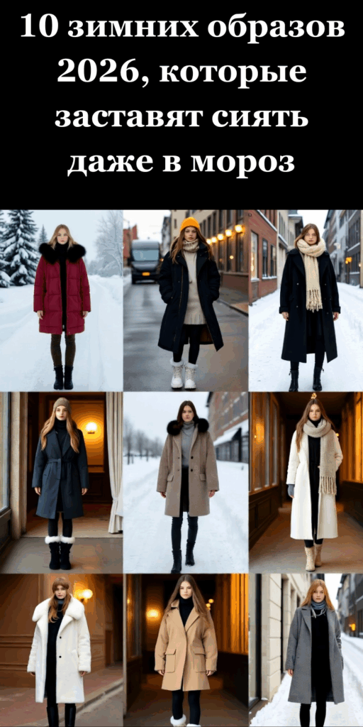 10 зимних образов 2026, которые заставят сиять даже в мороз