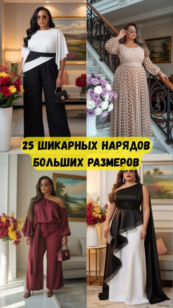 25 шикарных нарядов больших размеров для женщин: элегантные, уверенные и полностью соответствующие трендам