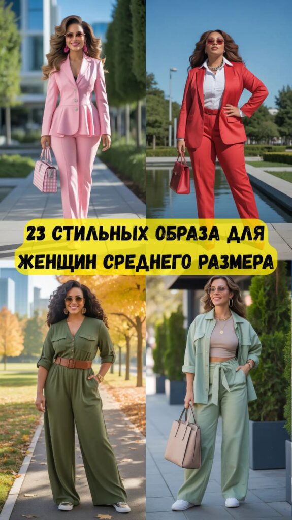 23 стильных образа для женщин среднего размера: свежие идеи для современного и уверенного образа