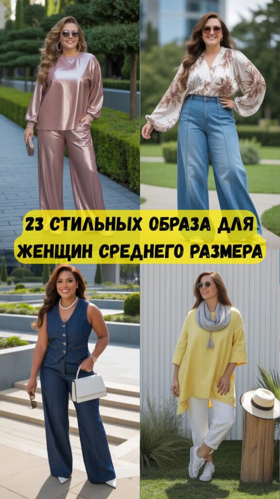 23 стильных образа для женщин среднего размера: свежие идеи для современного и уверенного образа