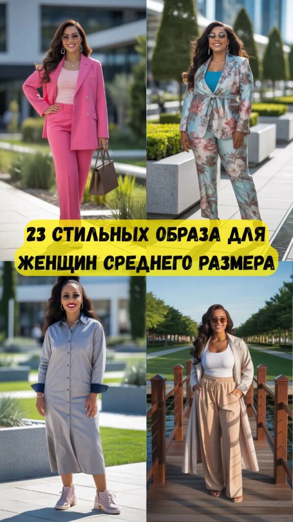 23 стильных образа для женщин среднего размера: свежие идеи для современного и уверенного образа