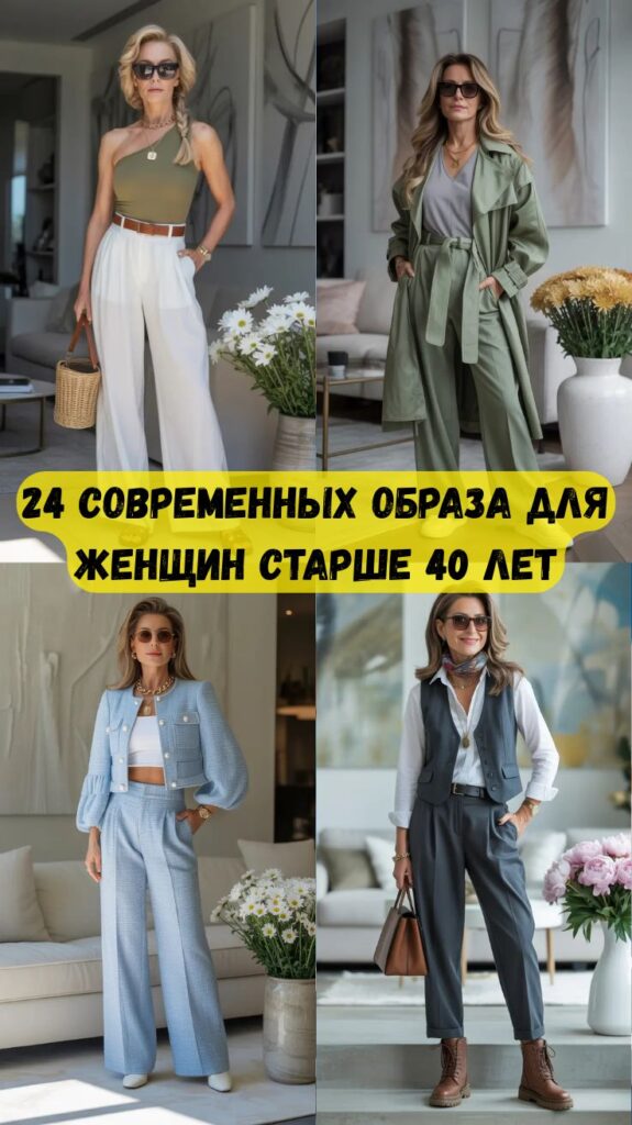 24 современных образа для женщин старше 40 лет: как выглядеть уверенно