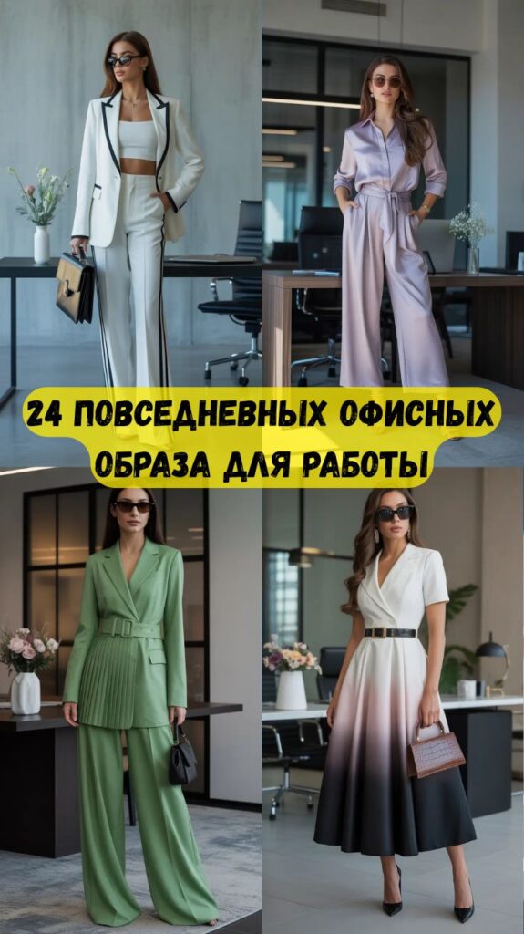 24 повседневных офисных образа для работы: непринуждённые образы, которые меняют представление о современном профессиональном стиле