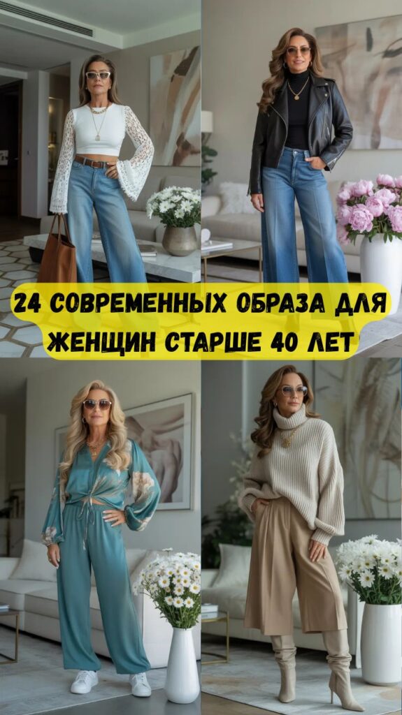 24 современных образа для женщин старше 40 лет: как выглядеть уверенно