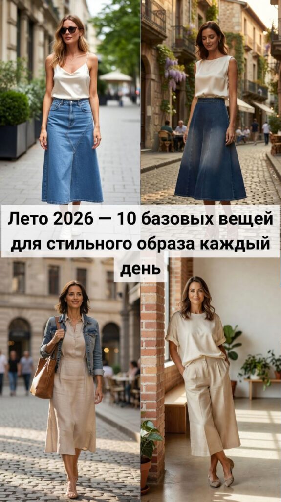 Лето 2026: собираем капсульный гардероб с умом — 10 базовых вещей для стильного образа каждый день Лето 2026: собираем капсульный гардероб с умом — 10 базовых вещей для стильного образа каждый день