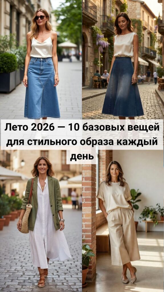 Лето 2026: собираем капсульный гардероб с умом — 10 базовых вещей для стильного образа каждый день Лето 2026: собираем капсульный гардероб с умом — 10 базовых вещей для стильного образа каждый день