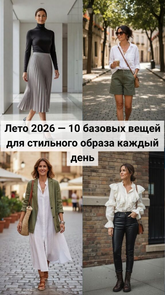 Лето 2026: собираем капсульный гардероб с умом — 10 базовых вещей для стильного образа каждый день Лето 2026: собираем капсульный гардероб с умом — 10 базовых вещей для стильного образа каждый день