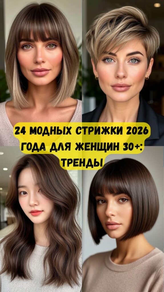 24 модных стрижки 2026 года для женщин 30+: тренды, которые делают образ свежим, дорогим и современным
