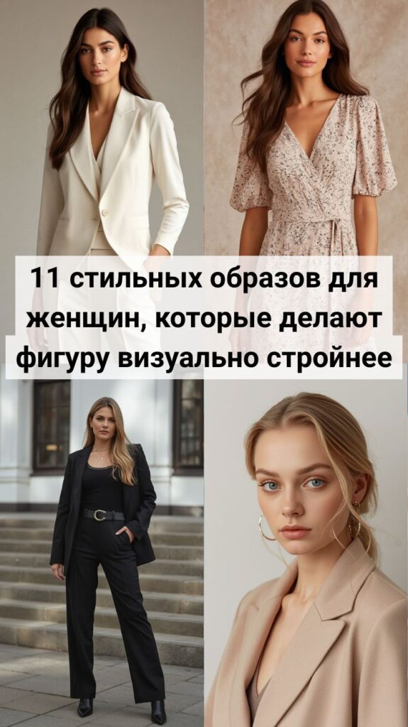 11 стильных образов для женщин, которые делают фигуру визуально стройнее