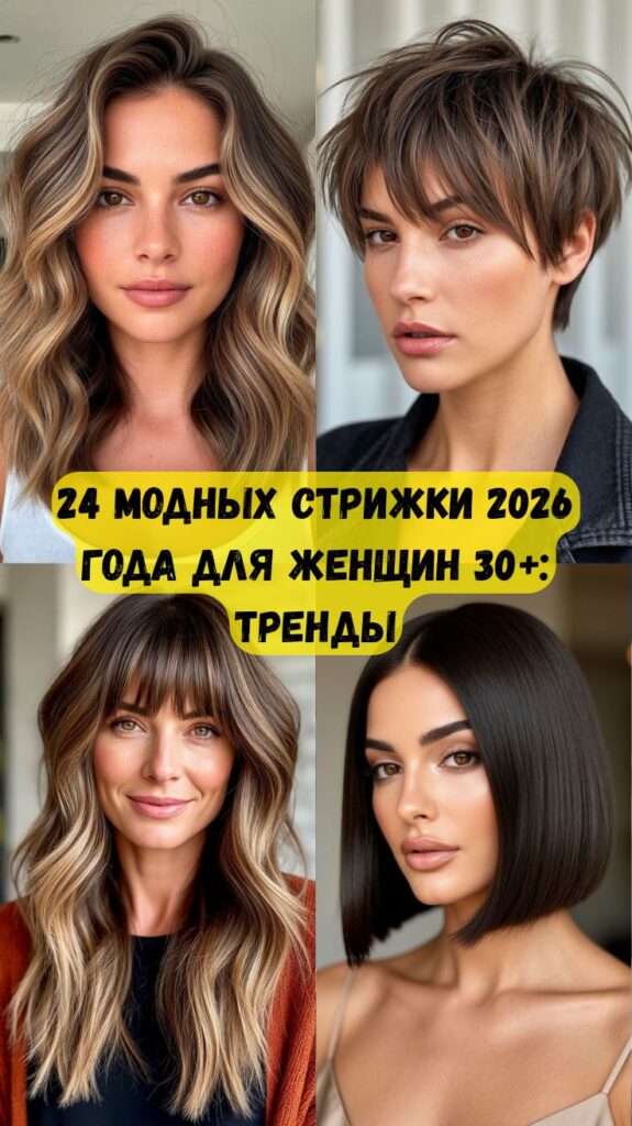 24 модных стрижки 2026 года для женщин 30+: тренды, которые делают образ свежим, дорогим и современным
