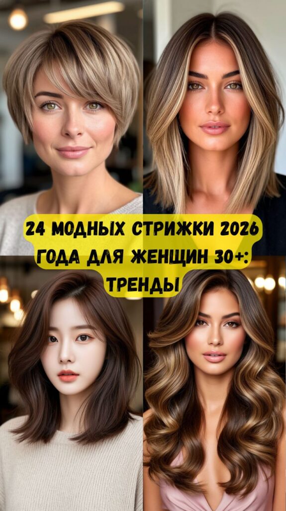 24 модных стрижки 2026 года для женщин 30+: тренды, которые делают образ свежим, дорогим и современным