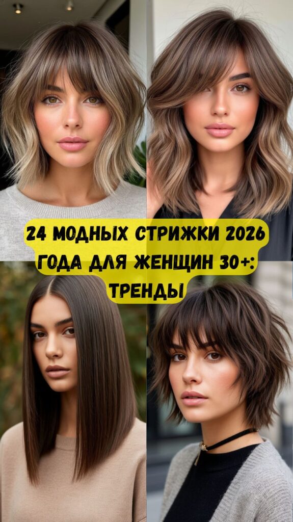 24 модных стрижки 2026 года для женщин 30+: тренды, которые делают образ свежим, дорогим и современным