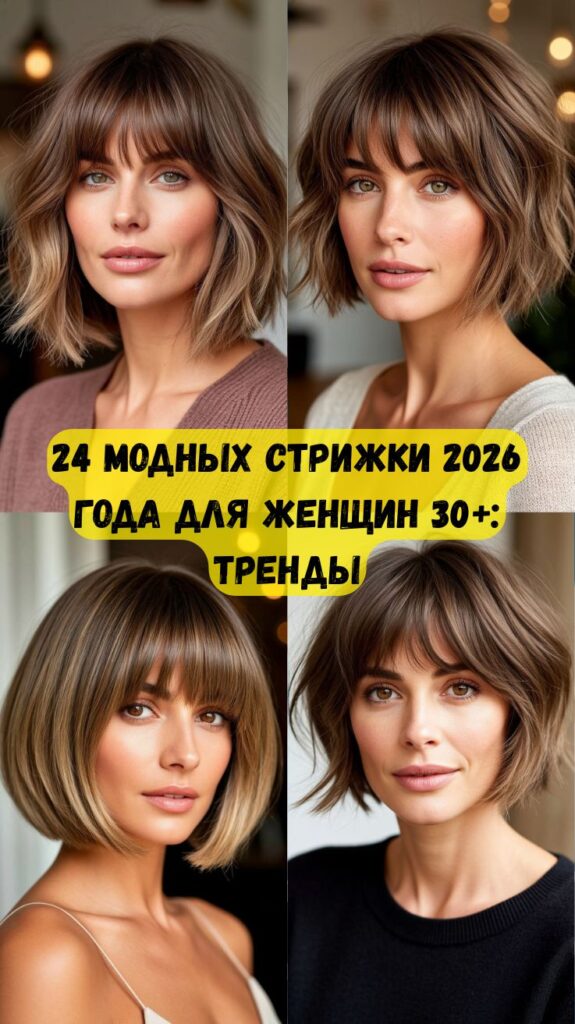 24 модных стрижки 2026 года для женщин 30+: тренды, которые делают образ свежим, дорогим и современным