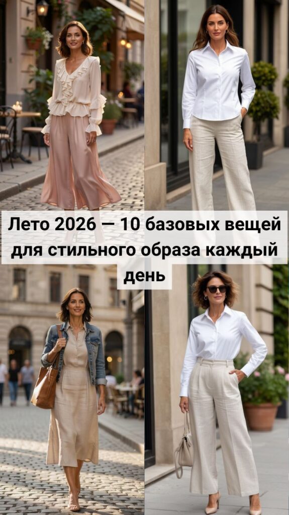 Лето 2026: собираем капсульный гардероб с умом — 10 базовых вещей для стильного образа каждый день Лето 2026: собираем капсульный гардероб с умом — 10 базовых вещей для стильного образа каждый день