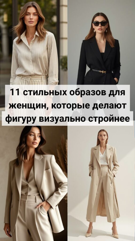 11 стильных образов для женщин, которые делают фигуру визуально стройнее