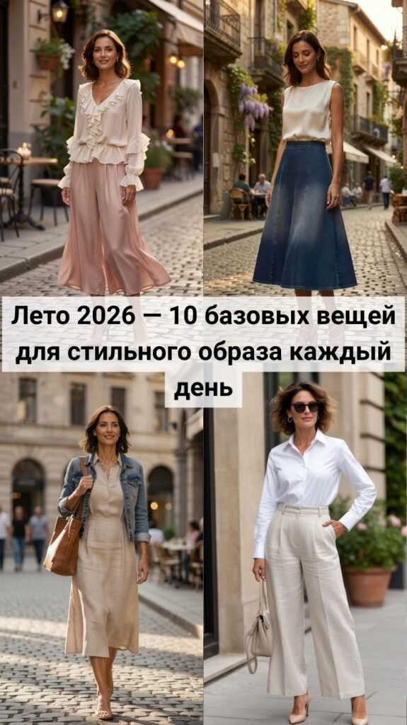 Лето 2026: собираем капсульный гардероб с умом — 10 базовых вещей для стильного образа каждый день Лето 2026: собираем капсульный гардероб с умом — 10 базовых вещей для стильного образа каждый день