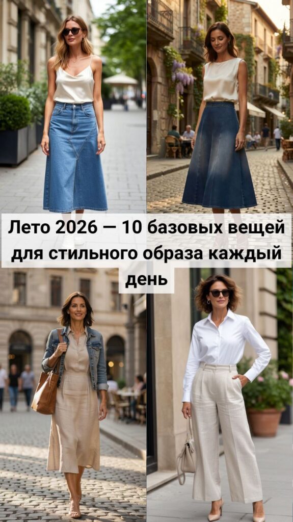 Лето 2026: собираем капсульный гардероб с умом — 10 базовых вещей для стильного образа каждый день Лето 2026: собираем капсульный гардероб с умом — 10 базовых вещей для стильного образа каждый день
