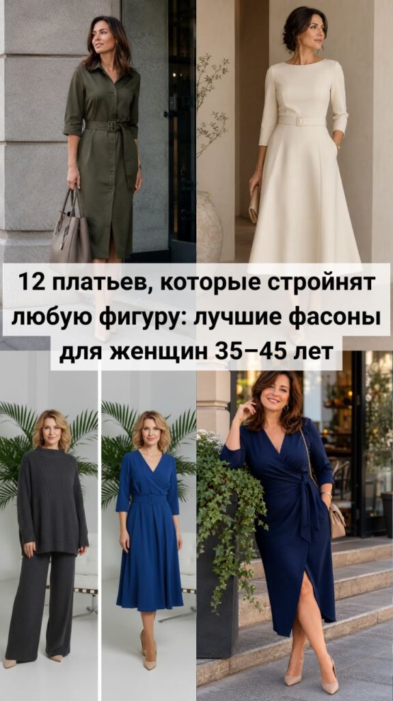 12 платьев, которые стройнят любую фигуру: лучшие фасоны для женщин 35–45 лет 12 платьев, которые стройнят любую фигуру: лучшие фасоны для женщин 35–45 лет