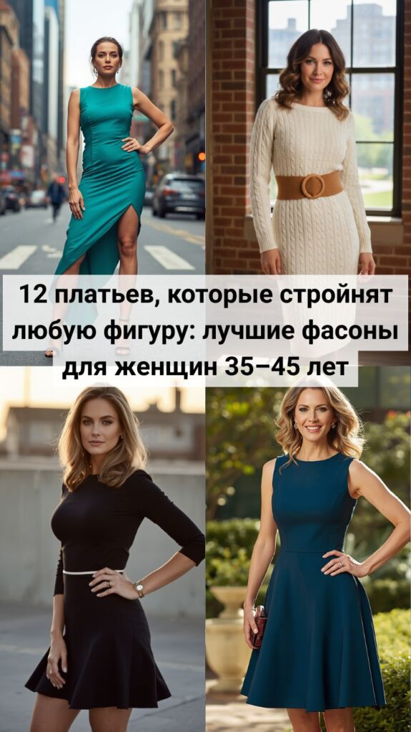 12 платьев, которые стройнят любую фигуру: лучшие фасоны для женщин 35–45 лет 12 платьев, которые стройнят любую фигуру: лучшие фасоны для женщин 35–45 лет