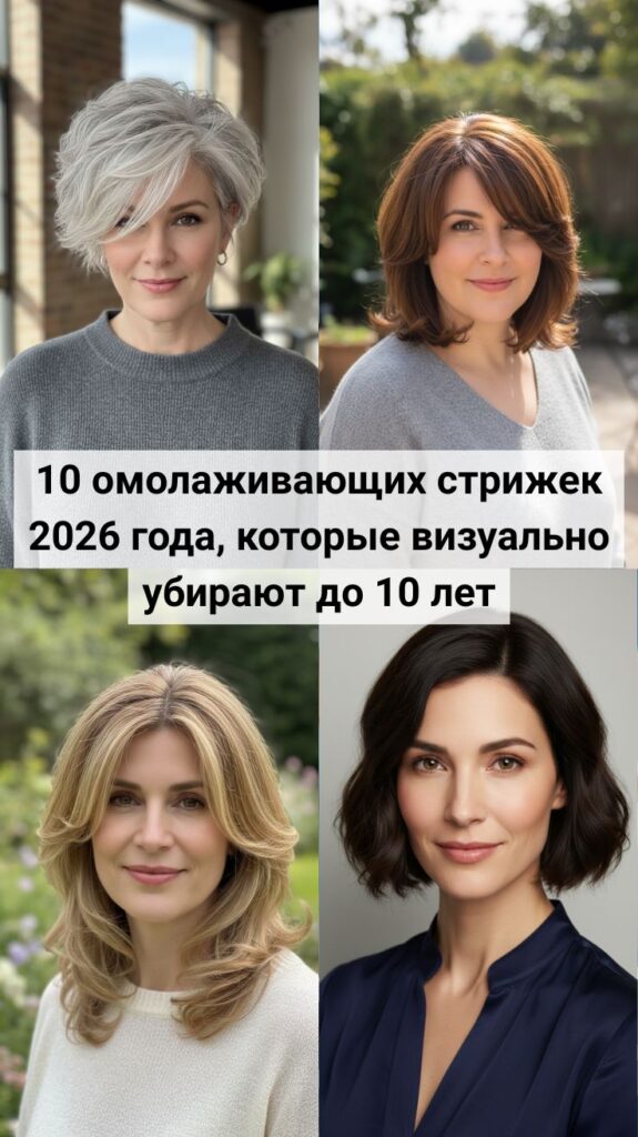 10 омолаживающих стрижек 2026 года, которые визуально убирают до 10 лет 10 омолаживающих стрижек 2026 года, которые визуально убирают до 10 лет