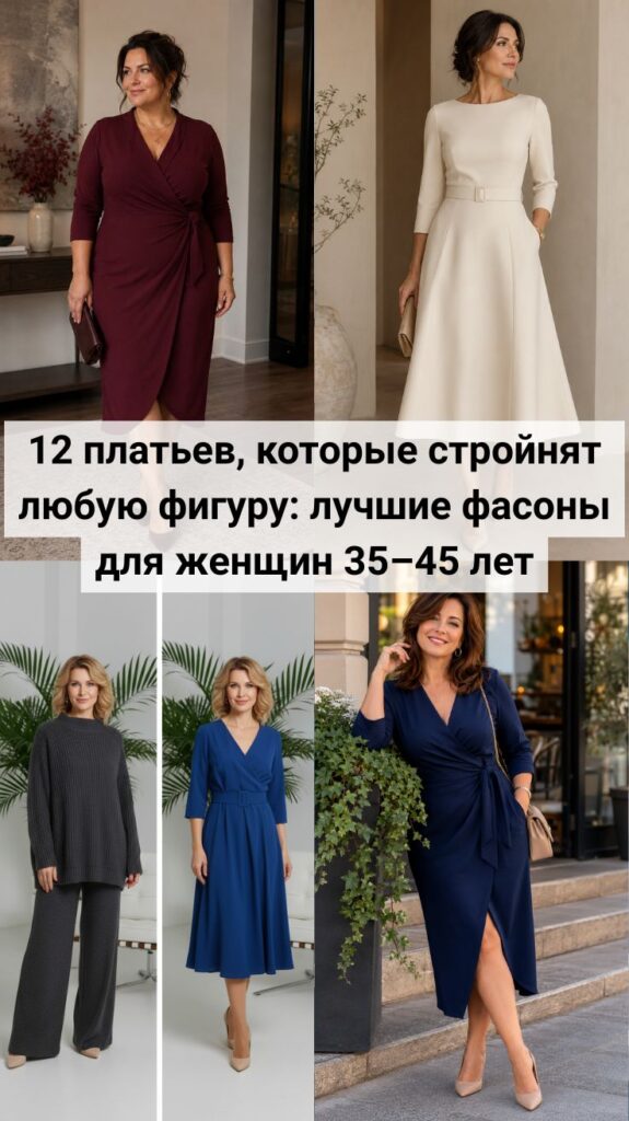 12 платьев, которые стройнят любую фигуру: лучшие фасоны для женщин 35–45 лет 12 платьев, которые стройнят любую фигуру: лучшие фасоны для женщин 35–45 лет