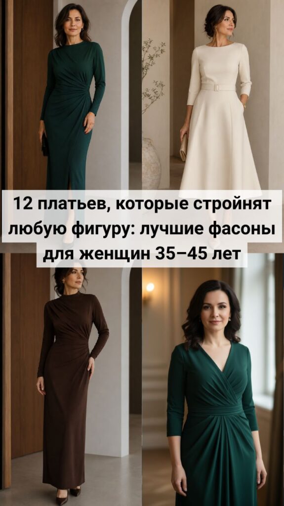 12 платьев, которые стройнят любую фигуру: лучшие фасоны для женщин 35–45 лет 12 платьев, которые стройнят любую фигуру: лучшие фасоны для женщин 35–45 лет
