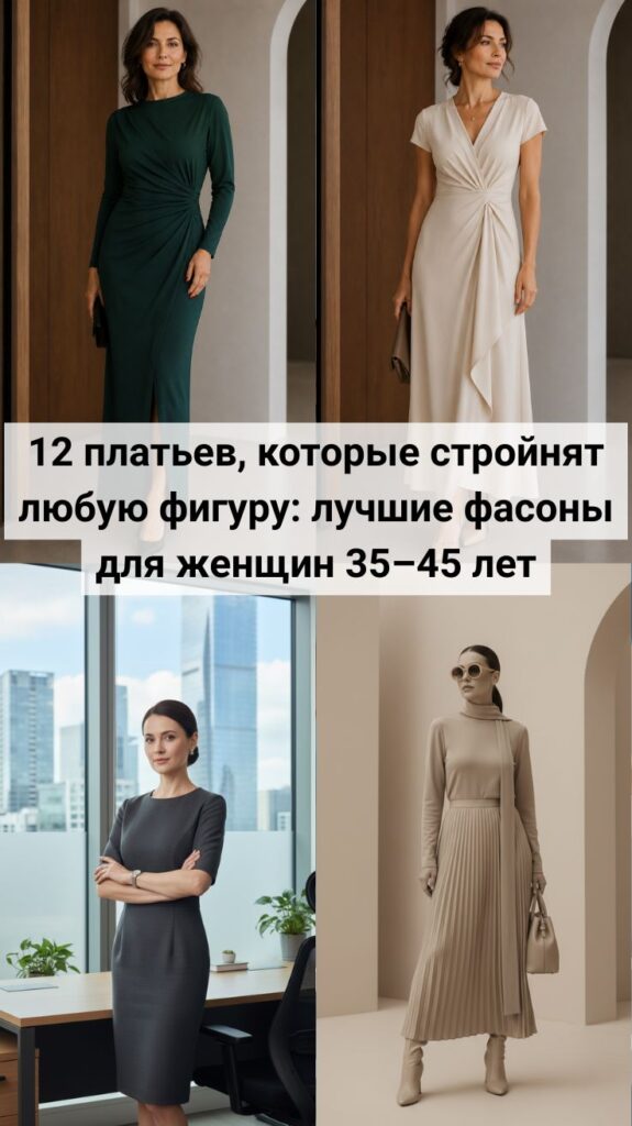 12 платьев, которые стройнят любую фигуру: лучшие фасоны для женщин 35–45 лет 12 платьев, которые стройнят любую фигуру: лучшие фасоны для женщин 35–45 лет