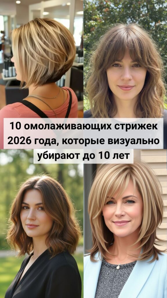 10 омолаживающих стрижек 2026 года, которые визуально убирают до 10 лет 10 омолаживающих стрижек 2026 года, которые визуально убирают до 10 лет
