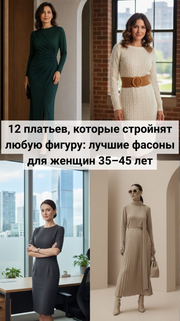 12 платьев, которые стройнят любую фигуру: лучшие фасоны для женщин 35–45 лет 12 платьев, которые стройнят любую фигуру: лучшие фасоны для женщин 35–45 лет