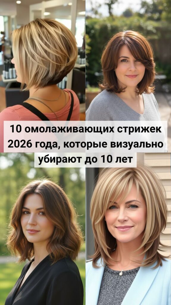 10 омолаживающих стрижек 2026 года, которые визуально убирают до 10 лет 10 омолаживающих стрижек 2026 года, которые визуально убирают до 10 лет