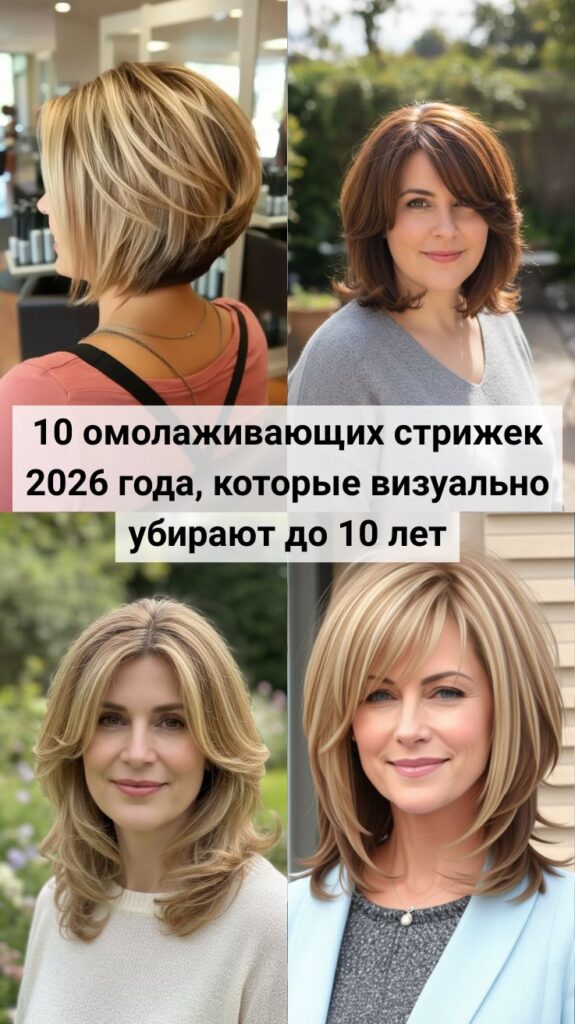 10 омолаживающих стрижек 2026 года, которые визуально убирают до 10 лет 10 омолаживающих стрижек 2026 года, которые визуально убирают до 10 лет
