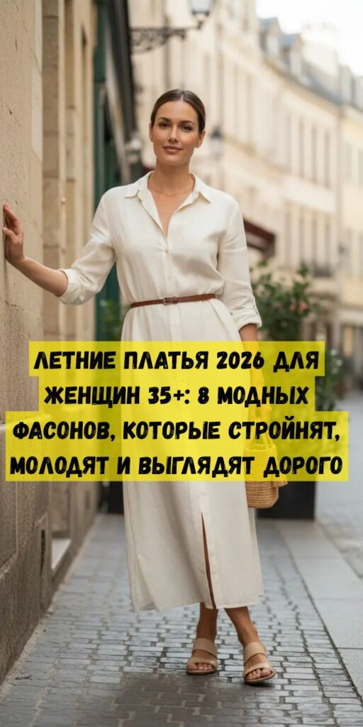 Летние платья 2026 для женщин 35+: 8 модных фасонов, которые стройнят, молодят и выглядят дорого