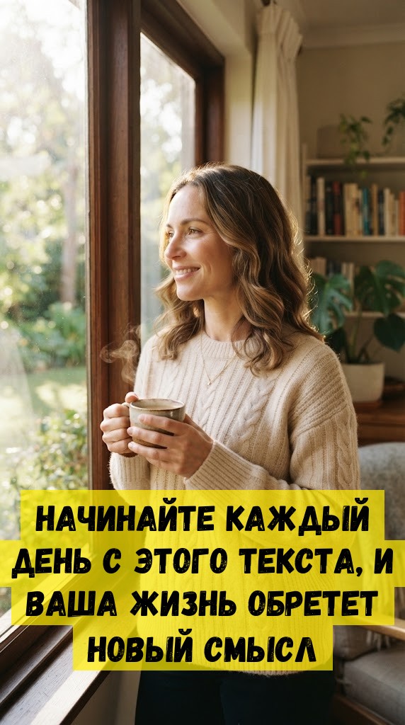НАЧИНАЙТЕ КАЖДЫЙ ДЕНЬ С ЭТОГО ТЕКСТА, И ВАША ЖИЗНЬ ОБРЕТЕТ НОВЫЙ СМЫСЛ