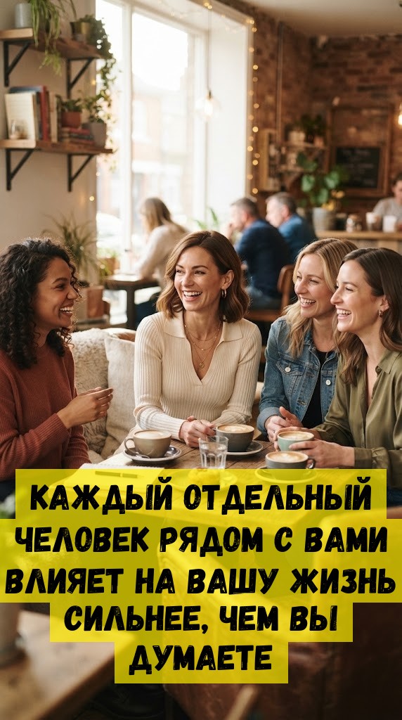 Каждый отдельный человек рядом с вами влияет на вашу жизнь сильнее, чем вы думаете