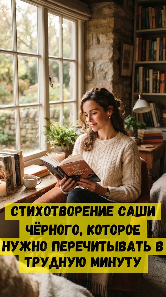 Стихотворение Саши Чёрного, которое нужно перечитывать в трудную минуту