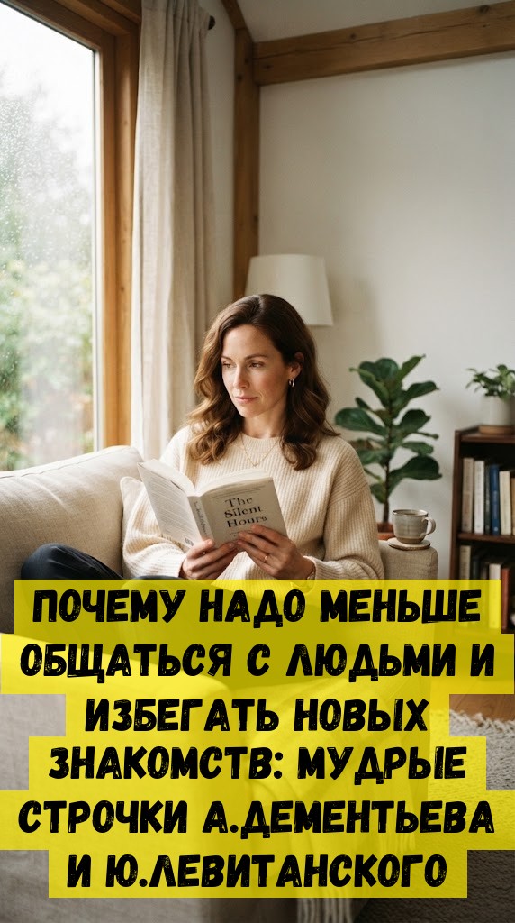 Почему надо меньше общаться с людьми и избегать новых знакомств: мудрые строчки А.Дементьева и Ю.Левитанского
