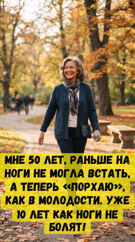 Мне 50 лет, раньше на ноги не могла встать, а теперь &laquo;порхаю&raquo;, как в молодости. Уже 10 лет как ноги не болят!