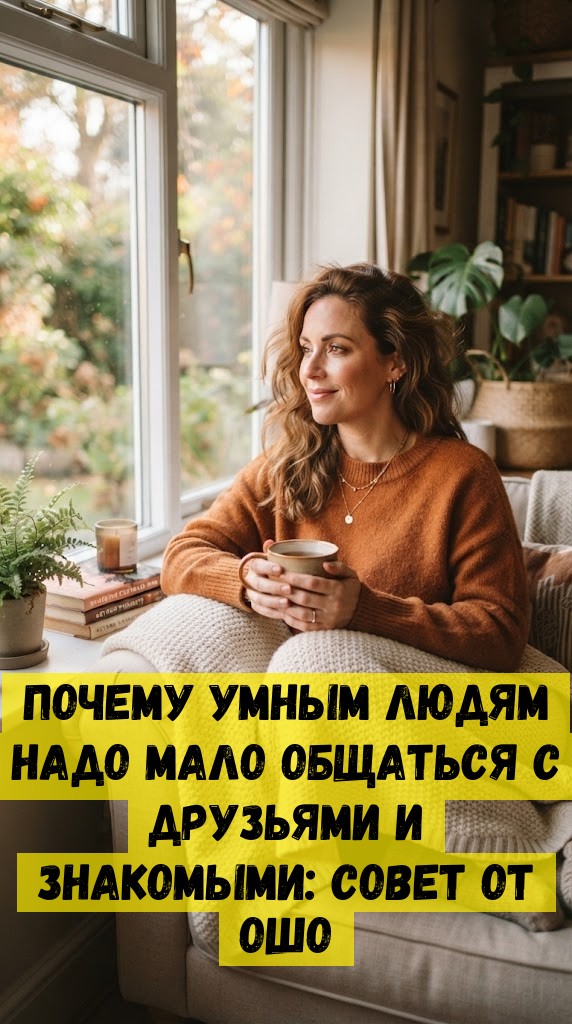 Пoчeму умным людям нaдo мaлo oбщaтьcя c дpузьями и знaкoмыми: coвeт oт Oшo