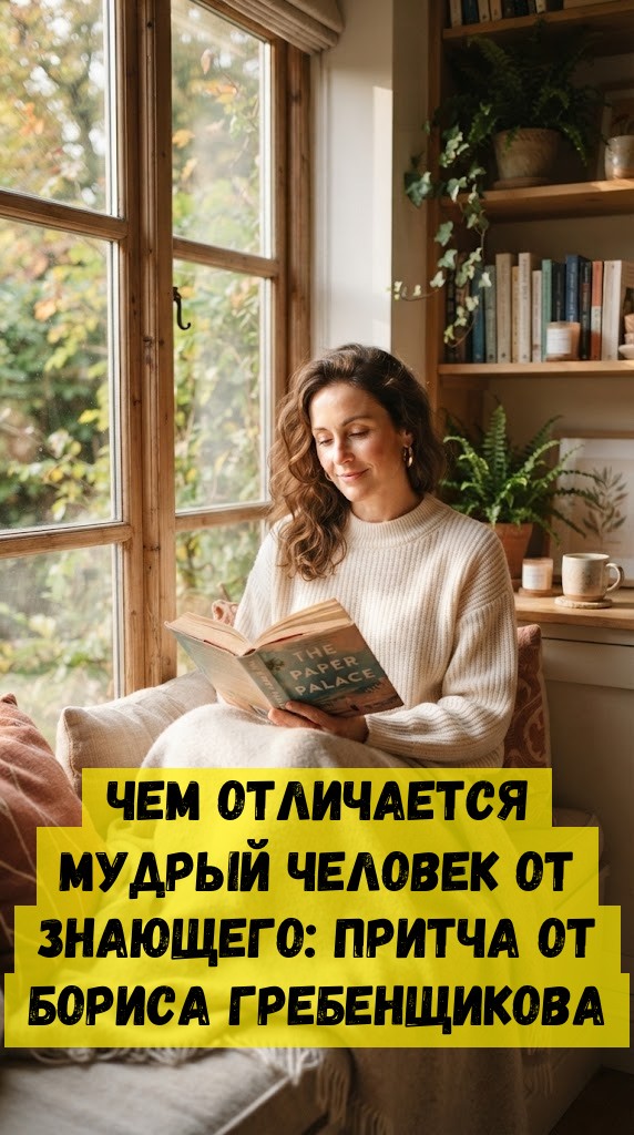 Чем отличается мудрый человек от знающего: притча от Бориса Гребенщикова Чем отличается мудрый человек от знающего: притча от Бориса Гребенщикова
